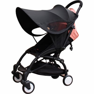 Opvouwbare kinderwagen zonnescherm - Verbredend ontwerp, UPF50+ anti-UV, universele pasvorm - Lichtgewicht, eenvoudig te bevestigen - Geschikt voor kinderwagens en buggy’s
