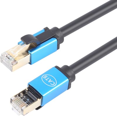 By Qubix internetkabel - Cat 8 Ethernet kabel - 15 meter - RJ45 - Zwart - Netwerkkabel LAN - UTP kabel