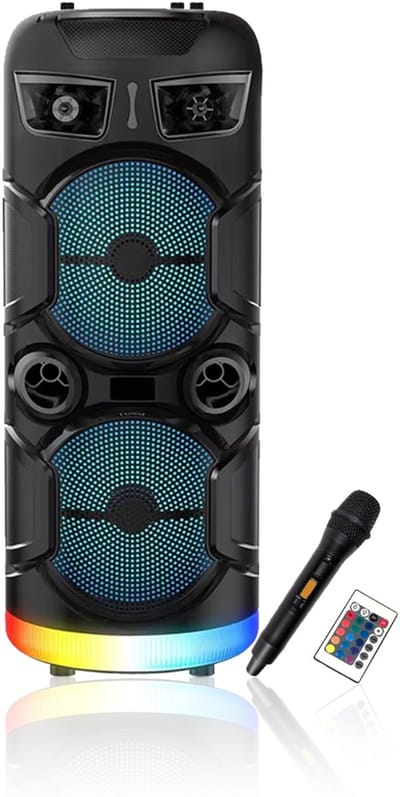 Bluetooth speaker - Party Speaker - Draadloze muziek Box - Speakers - Discolichten - LED verlichting - Bluetooth - Karaoke - FM radio