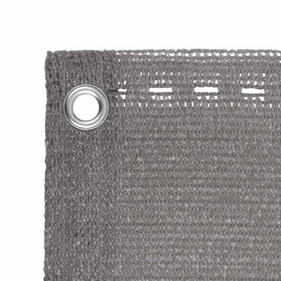 vidaXL Balkon Scherm Lichtgrijs 90 x 1200 cm HDPE en Aluminium