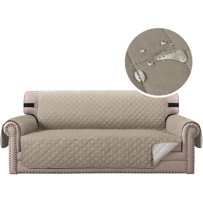 Housse de Canapé Imperméable Pour Salon Coussin de Canapé Antidérapant Matelassé Lavable Housse de Canapé Réglable 1/2/3/4 Housses de Siège Pour Fauteuils 2-SEAT
