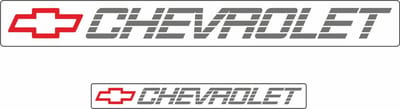 saintaen Chevrolet stickers - logo 52x6cm - beschermende laminaatlaag
