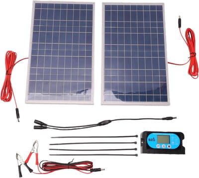 Zonnepaneel Kit - Draagbare Energie - Energie Opwekken - Hoge Laadstroom - 80W - Zwart