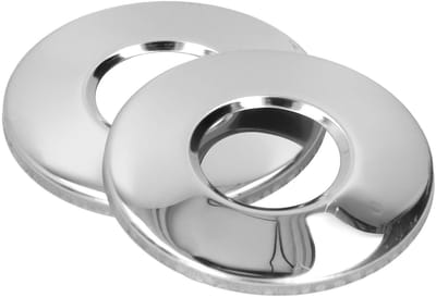 Dailygoods- Rozet Platen 2 Stuks - RVS - Afdekplaten - Vervangende Onderdelen - Voor Zwembadladderbuis 4,3 cm - Schokbestendig - Afdekplaat