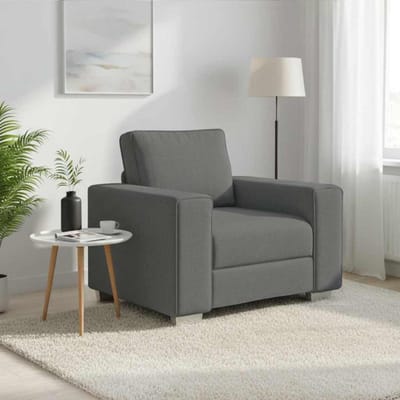 vidaXL - Sofa - Stoel - Donkergrijs - 100 - cm - Stof