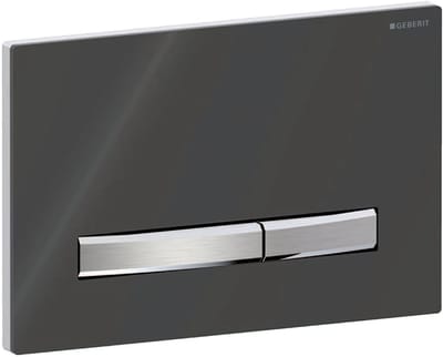 Geberit Sigma50 bedieningsplaat - 2-toets spoeling - vierkant - spiegelend. rookglas