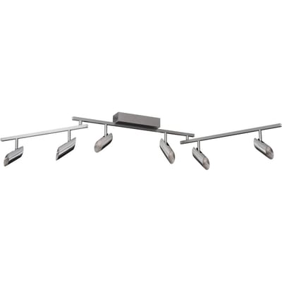Brilliant LED plafondspot Risell, lengte 142 cm, aluminiumkleurig