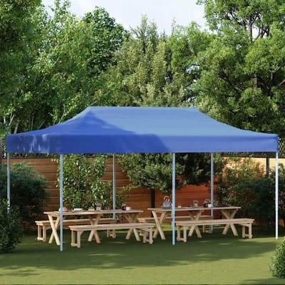 Opvouwbare Partytent 6x3m Blauw - Waterdichte & UV-bestendige Tuintent