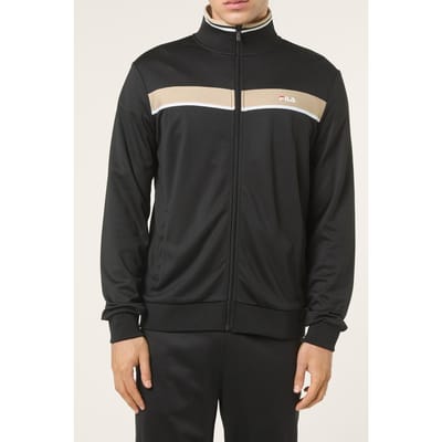 FILA Sagano Regular Taped Track Jacket Black-white Pepper Size: 2XL | Hoodies & Sweatshirts Outlet | Heren | Zwart