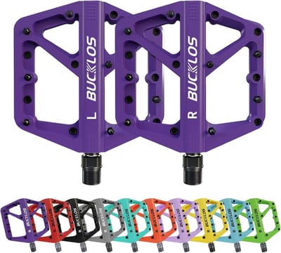 SnelShoppen - MTB Pedalen Flat Mountainbike Pedalen - Grote Platform Nylon Antislip Pedalen voor Volwassenen - Fietsen, Gravel Bike, Hybrid Wielen 9/1