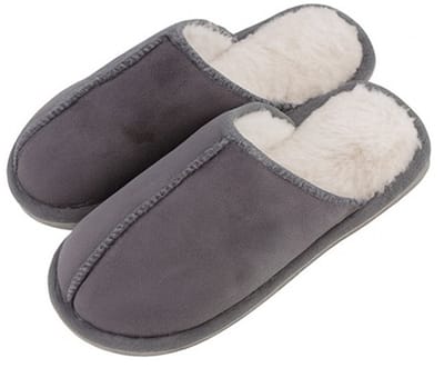 ATTREZZO® Pantoffels Heren - Sloffen - Maat 42/43 - Donkergrijs - Heerlijk warm!