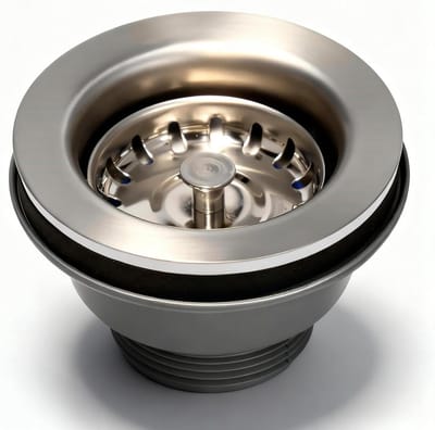 Keuken Zeefkorf - Afvoerstop Gootsteen - Voorkomt Verstopping - Dubbelwandige Afdichting - 85 mm Diameter - Zilver