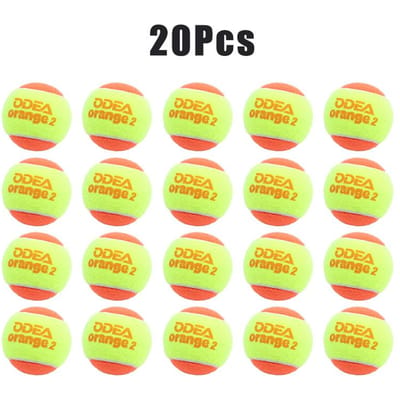 Balle de Tennis Orange pour Enfants ODEA Professionnelle 50 Basse Compression Approuvée ITF Mini 5/10/20 Pièces pour Enfants Entraînement de Tennis Débutant