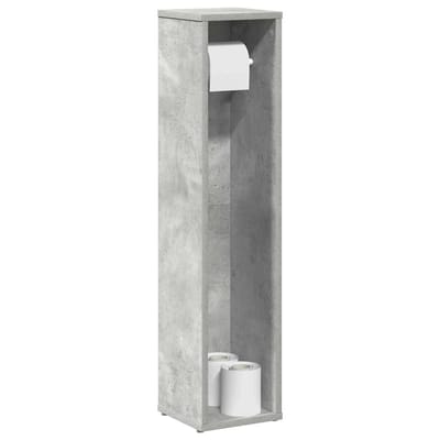 vidaXL - Badkamerkast - met - rolhouder - betongrijs - 20,5x20x90 - cm