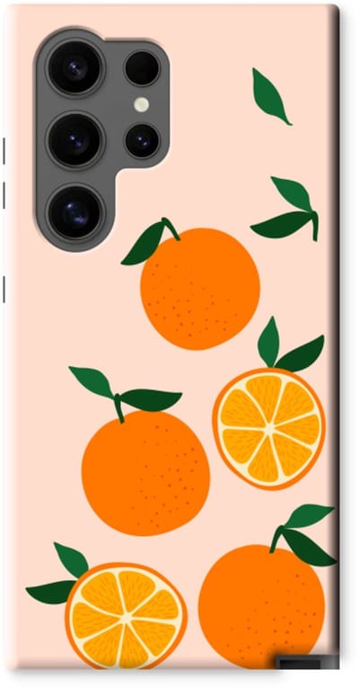 Case Company® - Hoesje geschikt voor Samsung Galaxy S24 Ultra hoesje - Will you be my clementine - Tough Case - Maximale Bescherming alle Kanten en Schermrand