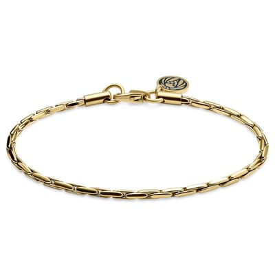 Lucleon - Heren - Roestvrij Staal Schakelarmband - Goudkleurig