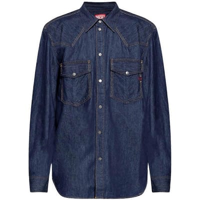 Diesel Heren Denim Shirt (Donkerblauw)
