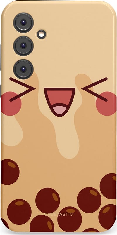 Casetastic Hoesje Geschikt voor Samsung A35 - Stijlvolle Beschermende Duo-layer Case - Smeltende caramel bolletjes