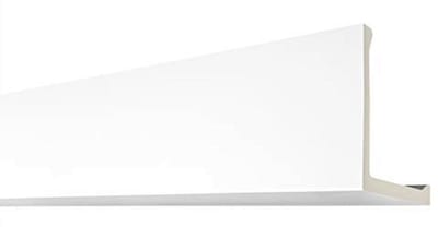 Afdekstrip voor buizen en kabels | PU sierlijst | glad voorgegrond | 2 meter | 150 x 150 mm