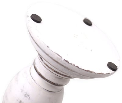 Klassieke kaarsenstandaard - Witkalk - 23x10cm - Klein