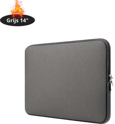 Nivard Laptoptas Schokbestendig - Laptop Sleeve - Rugtas - Schoudertas - Laptoshoes - Kantoortas - Dames & Heren - 14 Inch - Grijs