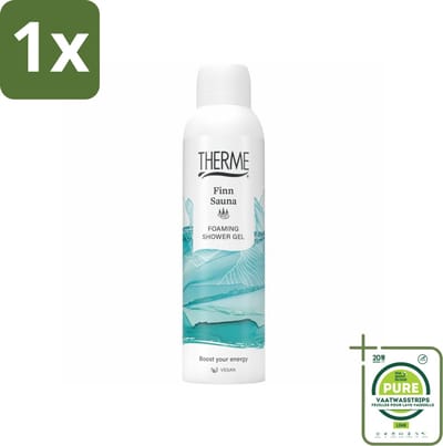 1 x Therme - Finn Sauna - Schuimende Douchegel - Verfrissend - Verzorgend - 200ml - Douchegel - Sauna - Eucalyptus - Menthol - Verfrissend