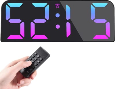 95-inch Groot Display Digitale Wandklok met USB en Afstandsbediening - RGB Kleurverandering, Timing en Countdown