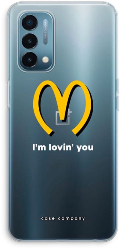Case Company® - Hoesje geschikt voor OnePlus Nord N200 5G hoesje - I'm lovin' you - Soft Cover Telefoonhoesje - Bescherming aan alle Kanten en Schermrand