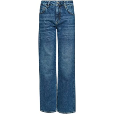Superdry - Jeans van biologisch katoen met halfhoge taille en wijde pijpen - Dames - Jeans