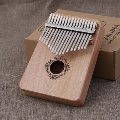 21 Toetsen Mahonie Kalimba 17 Toetsen Duimpiano Draagbare Vingerpiano Voor Beginner Mbira Cadeaus Voor VolwassenenKinderen black