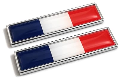 Auto Sticker Decals Frankrijk Vlag 3D Emblema Nationale Tekens FR Driekleurige Vlag Badge 58mm * 14mm Grootte Grafische Decals voor Racewagen Fender Skirts Zijkant