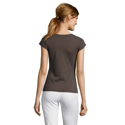 SOLS Dames/Dames Maan V Hals T-shirt (Donkergrijs massief)
