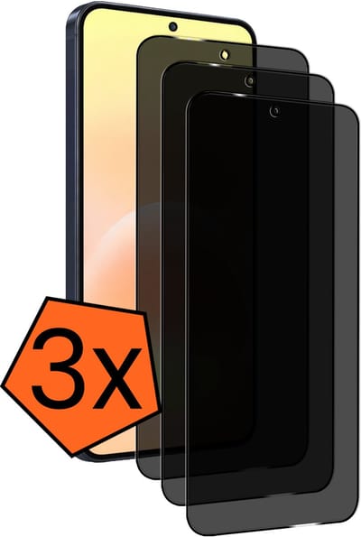 Screenprotector - 3 Stuks - Geschikt voor Samsung Galaxy A57 - Privacy Filter - Gehard Glas - Beschermglas - Tempered Glass - Screen Protector