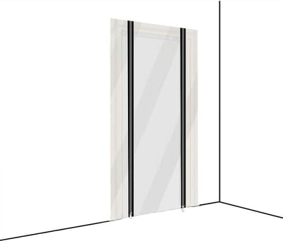 Stofdeur met Ritssluiting voor Bouw en Renovatie - Stofdicht Afscheidingsfolie incl. Tape