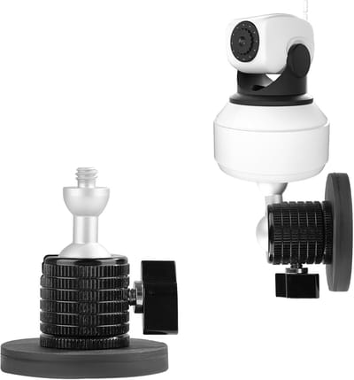 Magnetische Camera Houder - Bevestigingsbasis - Beveiliging Camera - 360 Graden Verstelbaar - 5.4 x 4.3 cm - Zwart