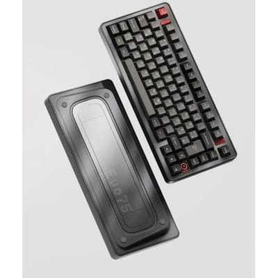 Ticktype EVO75 Aangepast Tri-Mode Draadloos Mechanisch Toetsenbord, US Lay-out, Volledig Aluminium Hot-Swappable, Bladveringmontage, VIA Compatibel,