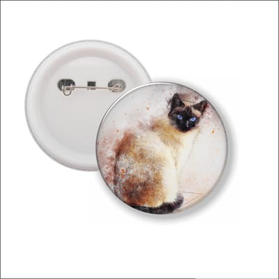 Button Met Speld - Kat