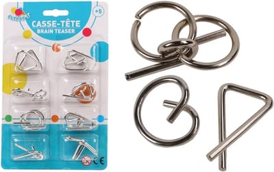8 Mini Puzzels voor Kinderen - Denkspel - Hersenuitdaging - Logica - Vanaf 3 Jaar