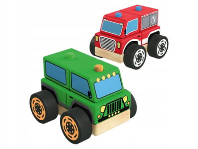 Playtive Houten Off-Road Voertuig Set - 2 Stuks - 12 Maanden+