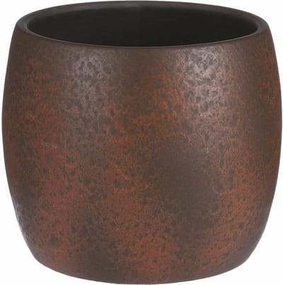 Mica Decorations Bloempot/plantenpot - roest/terracotta bruin - voor kamerplant - H22 x D24 cm