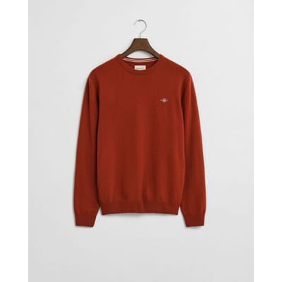 Gant Trui Superfijne Lamswol Ronde Hals Modern Rust / male