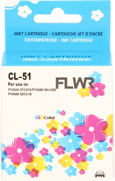 FLWR - Cartridges / Canon CL-51 / kleur / Geschikt voor Canon