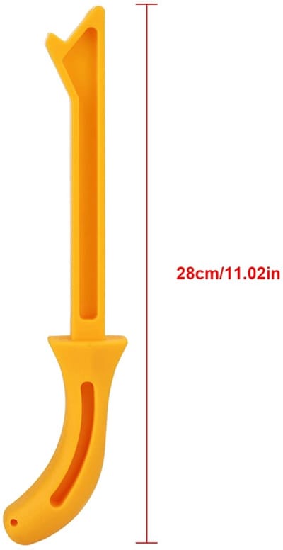 Dailygoods- Duwstok Veiligheid - Gele Tafelzaagaccessoires - Ergonomisch Handvat - Houtzaag - 25 cm - Schokbestendig Materiaal - Zaagduwstok