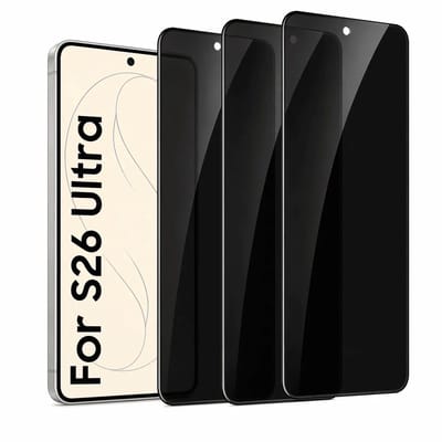 Screenprotector Privacy - Gehard Glas 9H Geschikt voor Samsung Galaxy S26 Ultra – Anti-kras - 3-Pack Tempered Glas