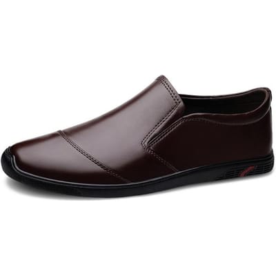 Zomer Heren Echt Lederen Schoenen Casual Instappers Zachte Anti-Slip Rubber Mocassins Schoenen Heren Zakelijk Kantoor Rijschoenen Man 39 bruin