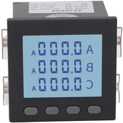 Vermogensmeter - Energiemeter - Stroom Bewaken - 3 Fase Meting - AC380V 5A - Zwart