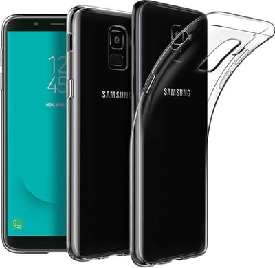 Flexibele achterkant Silicone hoesje Transparant Geschikt voor: Samsung Galaxy J6 2018