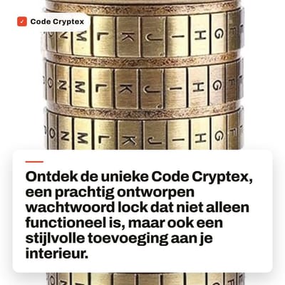Dailygoods- Cryptex Premium Metaal - Elegante Ring Houder - Wachtwoord Lock - Geschenkdoos - Brain Teaser Puzzel - Voor Sieraden en Notities - Puzzelbox