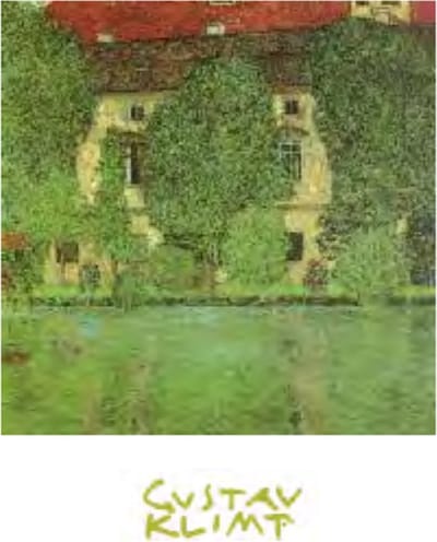 Mini kunstposter - Gustav Klimt - Slot Kammer aan de Attersee - 24x30 cm