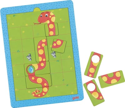 GOKI Magneetspel - Hongerige Slangen - 20X27,5Cm - 31 Delen - 3 Jaar